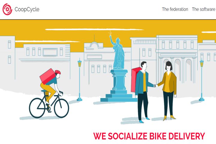 האתר של פדרציית הקואופרטיבים CoopCycle (צילום מסך מהאתר)