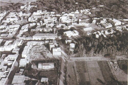 השלטון הטורקי פיתח את האזור בסוף המאה ה-19. צילום מהאוויר של ביסאן (בית שאן של היום) ב-1937 (מתוך Palestine remembered)