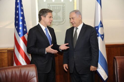 אנתוני בלינקן ובנימין נתניהו בפגישה בירושלים, ב-16 ביוני 2016 (צילום: משרד החוץ האמריקאי)