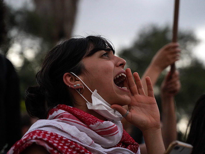 הפגנה נגד אלימות משטרתית בחיפה (צילום מריה זריק/אקטיבסטילס)