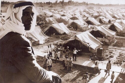 מחנה פליטים פלסטיני בדמשק, ב-1948 (צלם בלתי ידוע, ברשות הציבור)