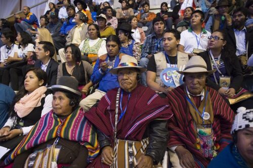 משתתפים בכנס העולמי האלטרנטיבי על שינוי האקלים בבוליביה, ב-2015 (צילום: האו"ם, CC BY-NC-ND 2.0)