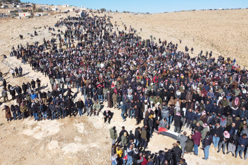 הלוויתו של סולימאן הד׳אלין באום אל חיר (צילום: אורן זיו)