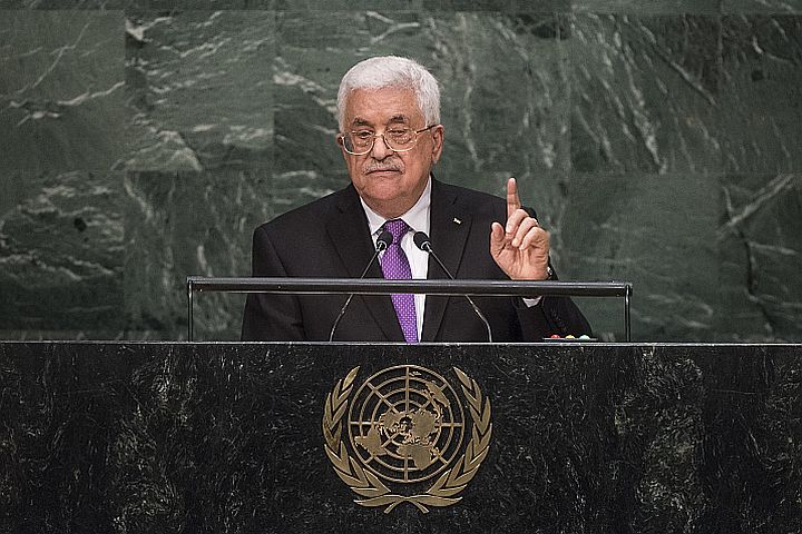 הקהילה הבינלאומית הכירה ברעיון של מדינה פלסטינית עצמאית. הנשיא הפלסטיני מחמוד עבאס באו"ם (צילום: האו"ם CC BY NC ND 2.0)