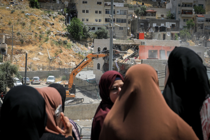 אם בונים ליהודים במזרח ירושלים, צריך להבטיח בנייה לפלסטינים. הריסת בית בסילוואן, מאי 2022 (צילום: ג'מאל עווד / פלאש 90)