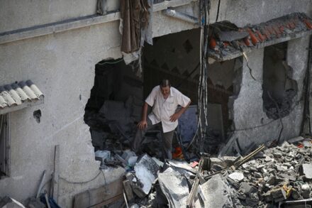 בית אחרי הפצצה בעזה, ב-6 באוגוסט 2022 (צילום: מוחמד זאנון)