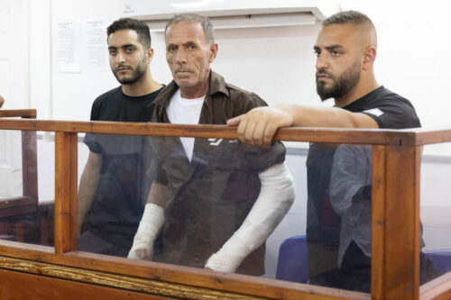 החקלאי הפלסטיני חאפז הורייני בהארכת מעצר בבית המשפט הבצאי בעופר, 19 בספטמבר, 2022 (צילום: אורן זיו)
