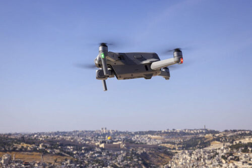 רחפן ליד העיר העתיקה בירושלים, ב-12 ביולי 2022 (צילום: נתי שוחט / פלאש90)