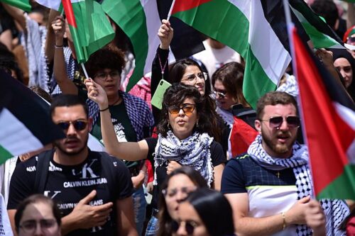 ארגונים אזרחיים כבר מתחילים לתפוס את מקום המפלגות. מחאה של סטודנטים פלסטינים באוניברסיטת תל אביב (צילום: תומר נויברג / פלאש 90)