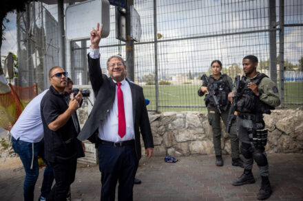 ח"כ איתמר בן גביר במזרח ירושלים, באוקטובר 2022 (צילום: יונתן זינדל / פלאש90)