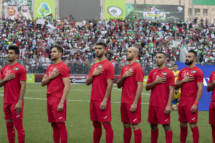 הנבחרת ה-33. נבחרת פלסטין במשחק באיצטדיון בא-רם (צילום: אורן זיו)
