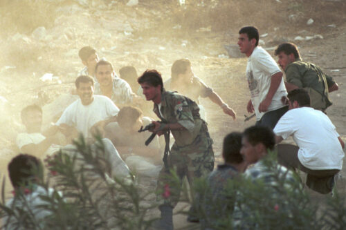 מהומות מנהרת הכותל ברמאללה, ב-25 בספטמבר 1996 (צילום: נתי שוחט / פלאש9)