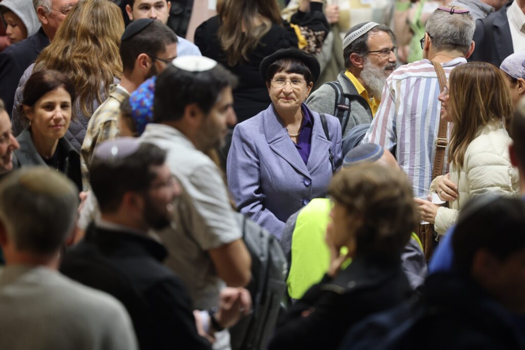 הרבנית עדינה בר-שלום בכנס השמאל האמוני בירושלים, ב-23 בינואר 2023 (צילום: גלעד קוולרצ'יק)
