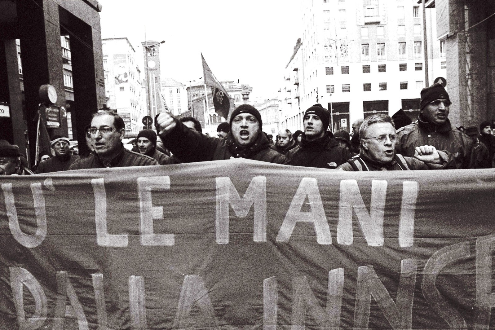פועלים לארגון עובדים. שביתה במילנו (צילום: גייטנו פורנלי CC BY 2.0) 