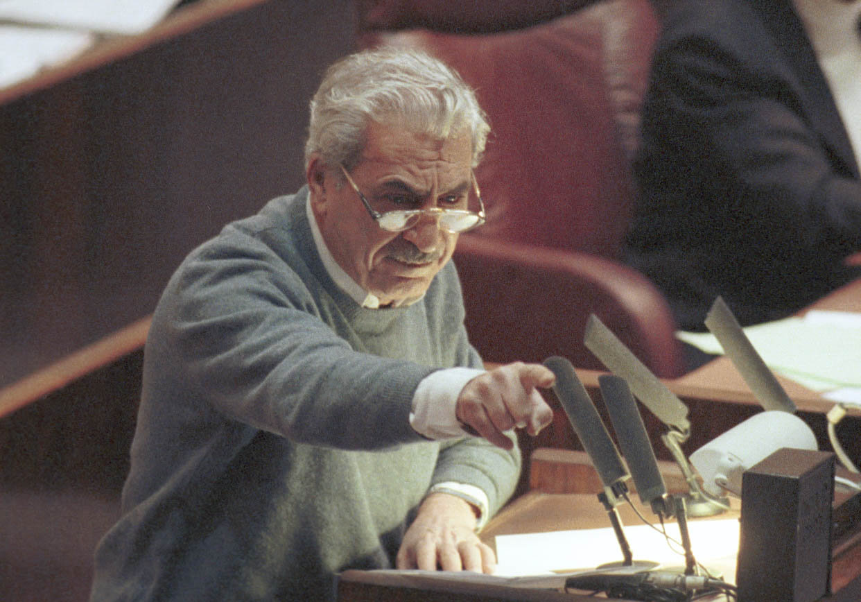 תופיק זיאד בכנסת, ב-1992 (צילום: פלאש90)