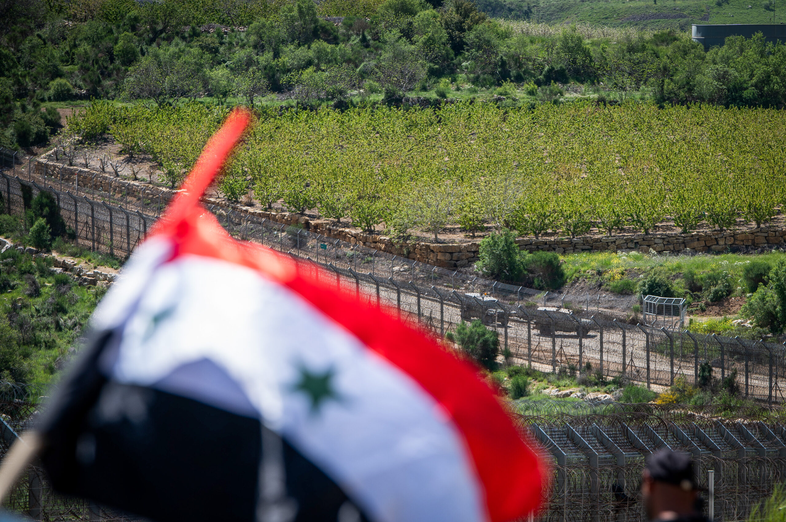 חגיגות יום העצמאות הסורי במג'דל שמס, ליד הגבול עם סוריה, ב-17 באפריל 2023 (צילום: איל מרגולין / פלאש90)