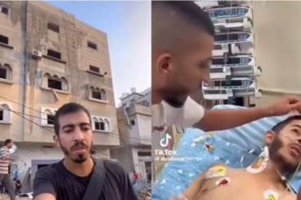 כל הסימנים מראים שמדובר בסך הכל ביוטיובר עזתי. סאלח אלג'עפראווי (צילום מסך מתוך סרטון רשת) כל הסימנים מראים שמדובר בסך הכל ביוטיובר עזתי. סאלח אלג'עפראווי (צילום מסך מתוך סרטון רשת)