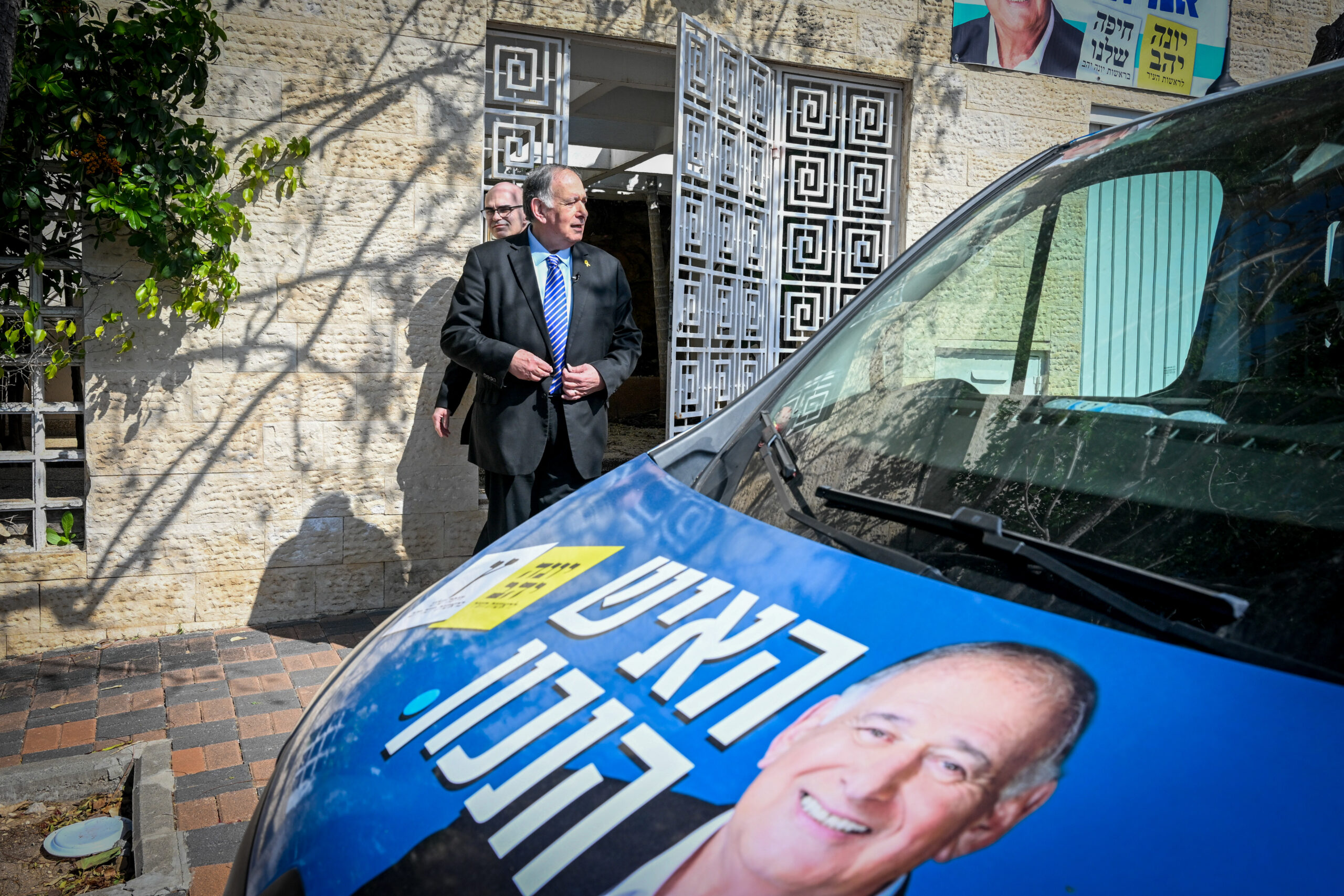 ראש עיריית חיפה הנבחר, יונה יהב, ביום הבחירות המקומיות, ב-28 בפברואר 2024 (צילום: פלאש90)