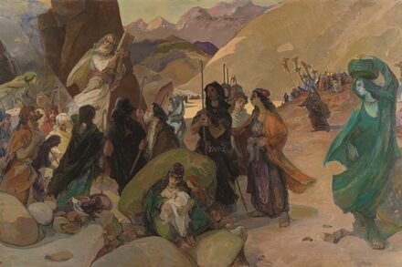 "יציאת מצרים" – ציור של משה רוזנטליס (ציור ראשון מהסדרה: קורות עם ישראל, 1978-1980), CC BY-SA 3.0