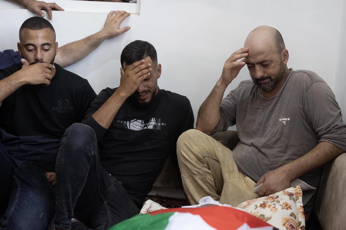 הלוויתו של חליל סאלם זיאדה בכפר ואד רחאל, 25 באוגוסט 2024 (צילום: אורן זיו)