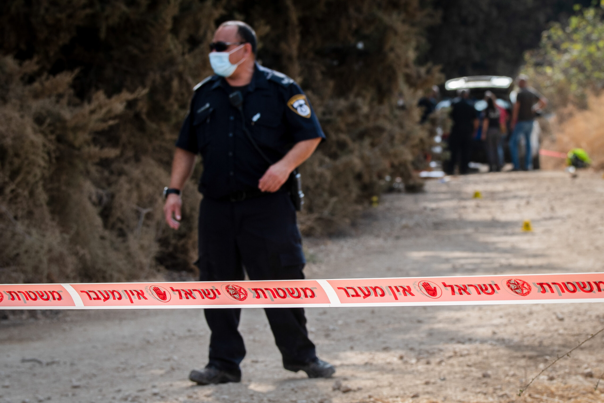 מצבורי נשק עצומים בחברה הערבית. זירה של רצח משולש ביער בצפון, נובמבר 2020 (צילום: באסל עווידאת / פלאש90)