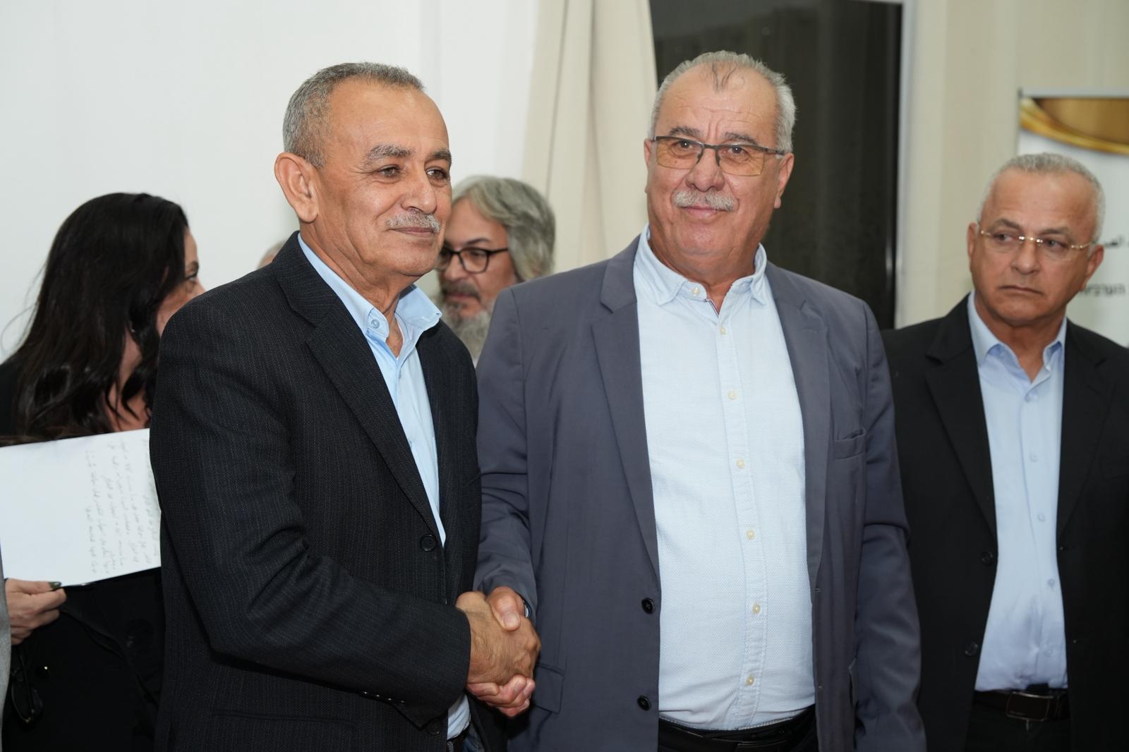 מוחמד ברכה (מימין) וג'מאל זחאלקה, ב-15 בנובמבר 2025 (צילום: מוחמד חליליה)