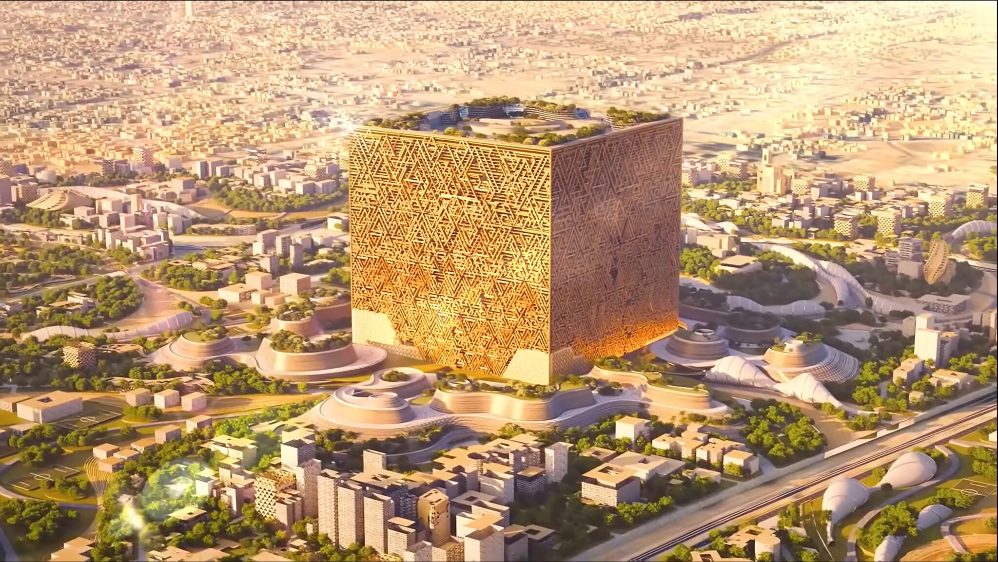 אילוסטרציה של שכונה חדשה בריאד (אל-מרבע), אחד הפרויקטים בחזון 2030, שבינתיים הוקפא (Salman Al-Mazini / פליקר)