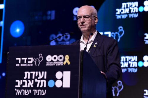 President of the Tel Aviv university Ariel Porat attends the Tel Aviv conference, at Tel Aviv University on May 7, 2025. Phoro by Tomer Neuberg/Flash90 *** Local Caption *** ועידת תל אביב