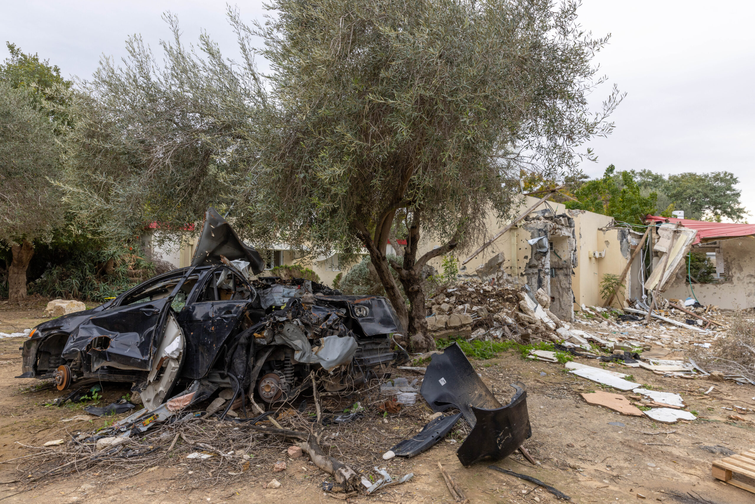 הרס בקיבוץ נירים מ-7 באוקטובר 2023 (צילום: יוסי אלוני / פלאש90)