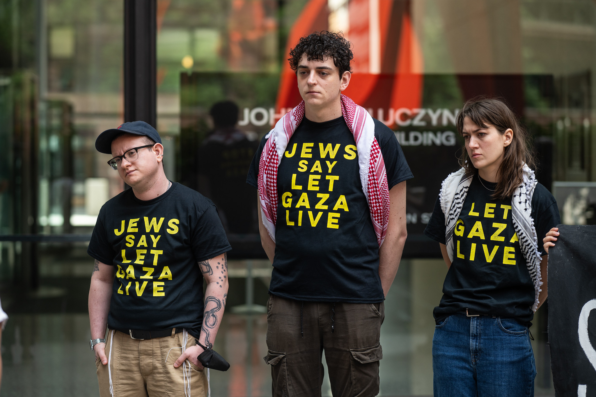 שביתת רעב של Jewish Voice for Peace למען עזה, בשיקגו, ביוני 2025 (צילום: paul goyette / פליקר, CC BY 4.0) שביתת רעב של Jewish Voice for Peace למען עזה, בשיקגו, ביוני 2025 (צילום: paul goyette / פליקר, CC BY 4.0)