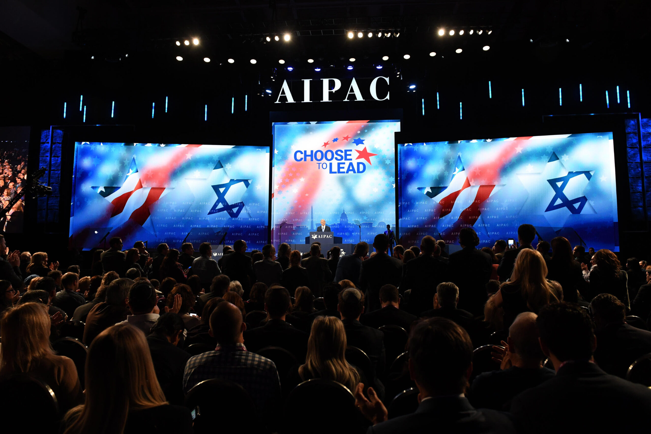 ראש הממשלה נתניהו נואם בכנס איפא"ק בוושינגטון, מרץ 2018 (צילום: חיים צח / לע"מ)