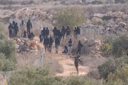 מתנחלים תוקפים מסיק בכפר ח'ירבת אבו פלאח, ב-16 באוקטובר 2026 (צילום: אורן זיו) מתנחלים תוקפים מסיק בכפר ח'רבת אבו פלאח, ב-16 באוקטובר 2026 (צילום: אורן זיו)